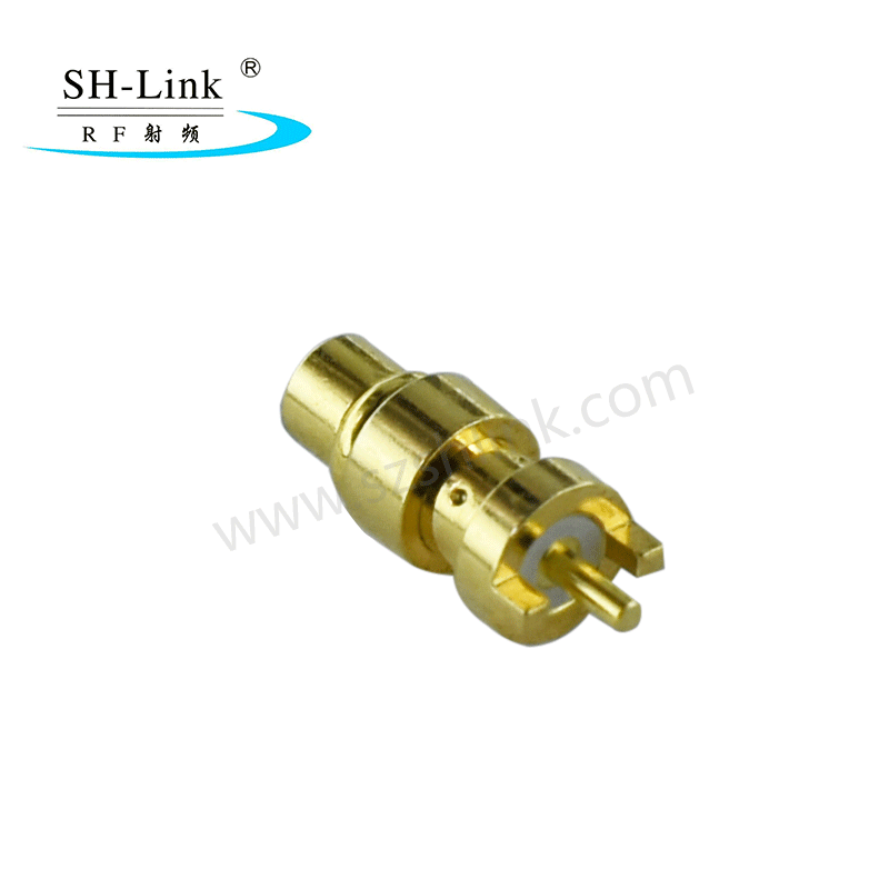 RF coaxial MMCX male connector，gold plating